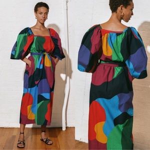 Mara Hoffman Sara Dress Black Multi Size Small